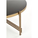 Стол журнальный HALMAR ISMENA черный/золотой, 80/41